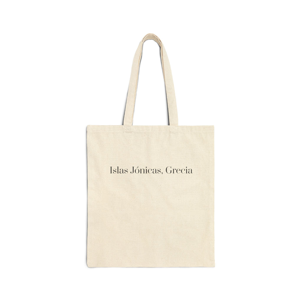 Canvas Tote Bag — 'Islas Jonicas, Grecia' Vintage Seaside Print